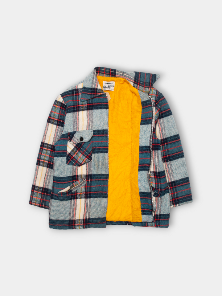 70s MWG Heavy Flannel Woolen Shirt Jacket (M)