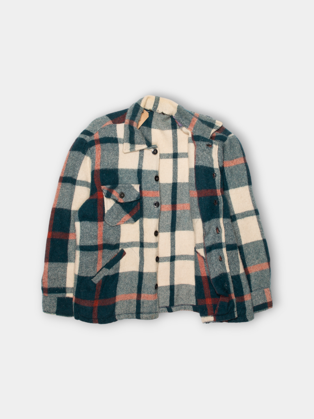 60s Mohair Flannel Shirt Jacket (M)