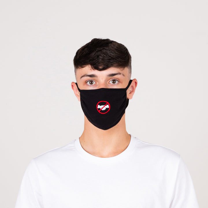 No Handshakes Embroidered Face Mask